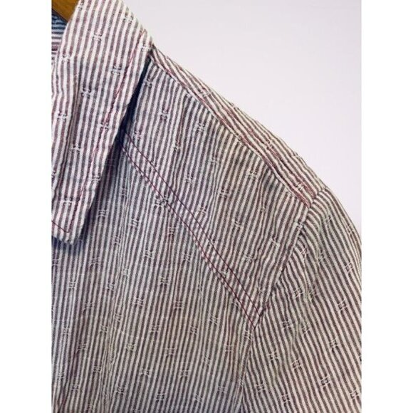 Free People Chambray Shirt Beach Coverup Oversized Cotton Seersucker Size Small - Picture 4 of 9